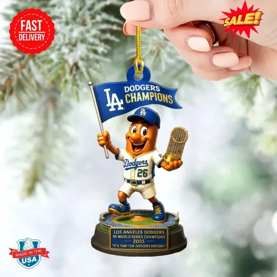 Los Angeles Dodger World Series 2025 2-sided Acrylic Ornament