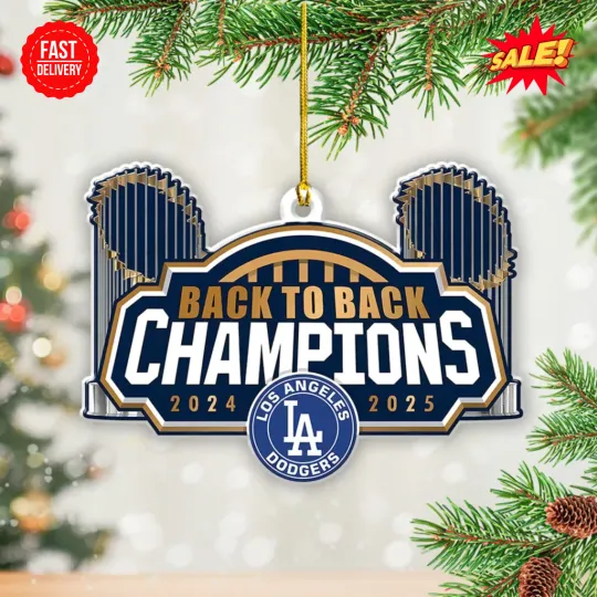 Los Angeles Dodger World Series 2025 2-sided Acrylic Ornament