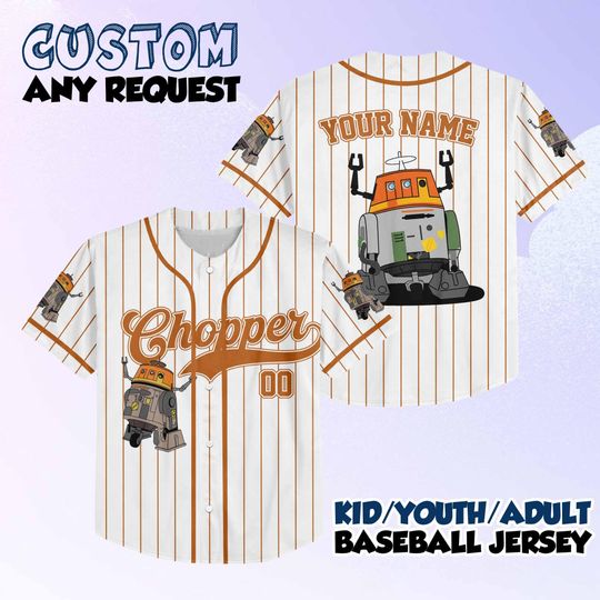 Discover Star Wars Chopper Jersey Shirt, Disney Star Wars Baseball Jersey, Chopper Cosplay, Disney Trip Shirt, Star Wars Rebels Shirt
