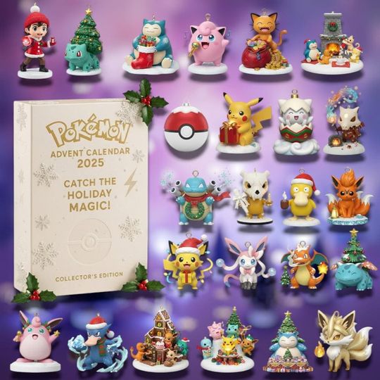 Discover PKM 2025 Acrylic Advent Calendar Flat 2D Gift Box for Anime Lovers