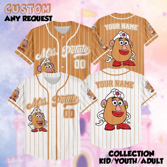 Personalize Mr Potato And Mrs Potato Head Jersey, Cute Thanksgiving Baseball, Custom Couple jersey, Fall Family Matching Thanksgivig Shirt