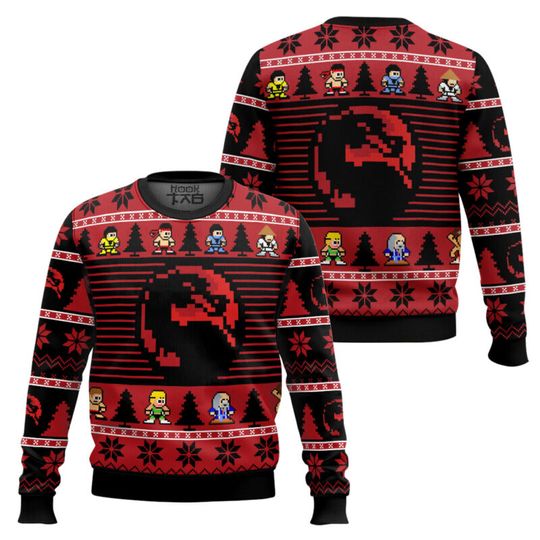 Discover Christmas Ugly Sweater Mortal Kombat Pixel Style Fighting Game Accessories Fans Essential Gifts Collection Value Party Party