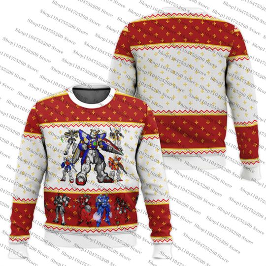 Discover Red White Wing Sprites Trendy Fun Christmas Limited Ugly Sweater Family Gifts Unisex Sweatshirt Snowflake Holiday Pullover 2026