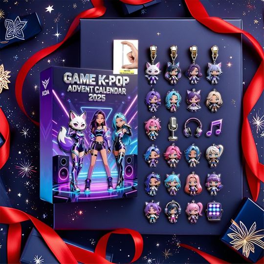 Discover 2025 Kpop Demon Hunters Advent Calendar ,2D Acrylic Pendant Keychain ,Xmas Countdown,24 Day Countdown Gift, Christmas Gift