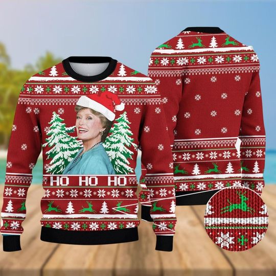 Discover The Stay Golden Ugly Sweater, Blanche Devereaux Christmas Sweater, Stay Golden Holiday Sweater, Ugly Xmas Sweater, Christmas Gift