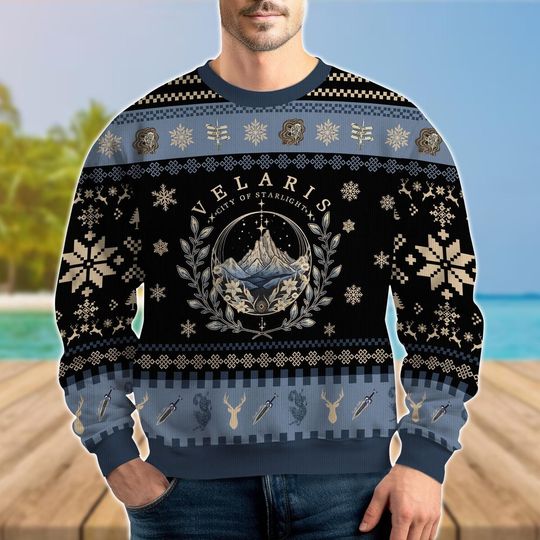 Discover Fantasy Christmas Ugly Sweater Dragon Sweater Winter Holiday Gift for Men Women