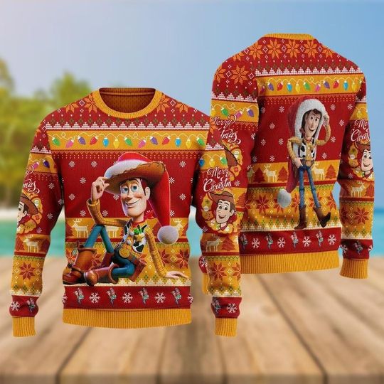 Discover Disney Toy Story Ugly Sweater, Woody Buzz Lightyear Jessie Xmas Sweater, Disney Movie Sweater Gift For Men Women Kids, Magic Kingdom