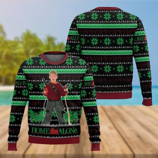 Discover Home Alone Ugly Christmas Sweater, Kevin Sweater, Xmas Holiday Gift For Men Women