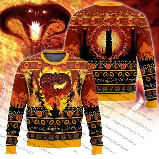 Discover The Balrog Lord of the Ring Ugly Christmas Holiday Xmas Santa Sweater Men Women Pullover Long Sleeve Top 2026 New Sweatshirt
