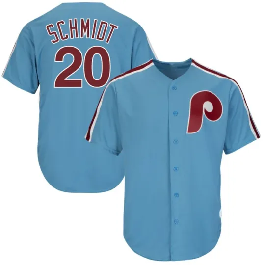 #20 Schmidt Phillies Printed Baseball Jersey Shirt