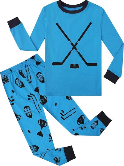 Discover A&J DESIGN Cotton Sports Pjs for 2-14 Years Kids, 2-Piece Pajamas Set