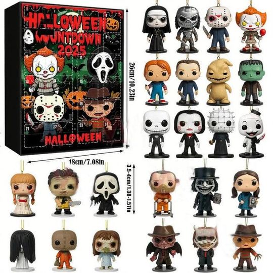 Discover Horror Movie Figure Advent Calendar, Chirstmas Gift For, Halloween Gift For Horror Fan,  Gift For Movie Lovers, Watching Movie Gifts
