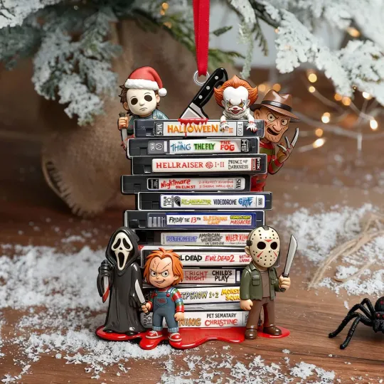 Discover 2025 Horror Collection Acrylic Ornament, Personalized Gifts For Christmas 2D flat