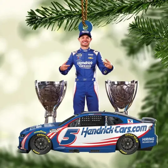 Discover Kyle Lars_n 2025 NASCAR Cup Series Champion 2D FLAT Acrylic Ornament