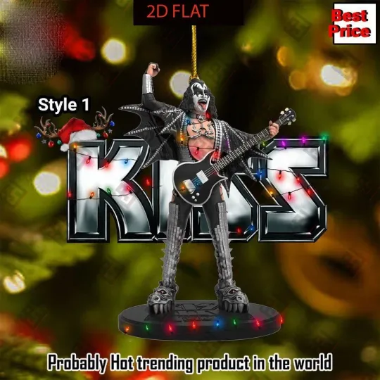Discover KISS band Christmas Ornament 2D FLAT Acrylic Gift For Friend