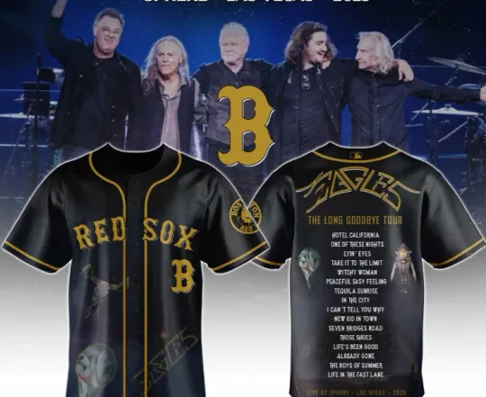 Discover Boston x Long Goodbye Tour 2025 Baseball Jersey