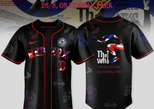 Discover Boston x The Who Farewell Tour 2025 Baseball Jersey