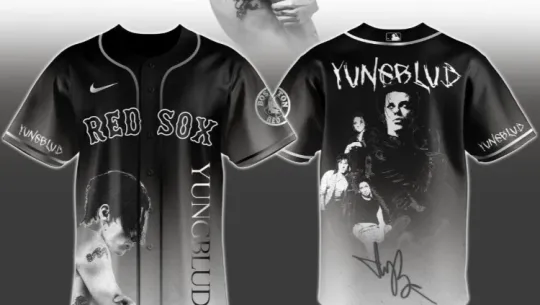 Discover Boston x Yung-blud World Tour 2025 Baseball Jersey