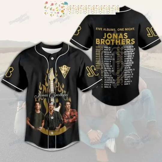 Jonas Brothers Tour 2025 Baseball Jersey 3D Unisex
