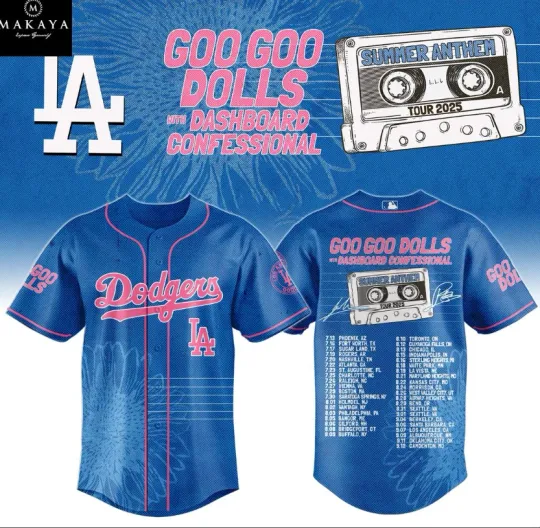 Discover Dodgers Goo Goo Dolls Band Tour 2025 Ready Baseball Jersey
