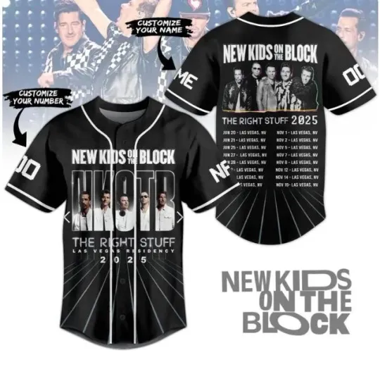Discover NK on The Block Jersey  NKOT Block Tour 2025 baseball jersey  3d gift 2025 hot