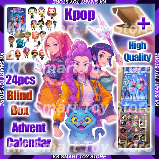 Discover In stock Christmas Kpop Demon Hunting 24pc Advent Calendar Surprise Blind Box K pop Dolls Halloween Boxes Figure Gifts Kids Toys