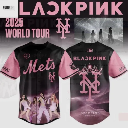 Discover New York X Blackpink 2025 World Tour Baseball Jersey