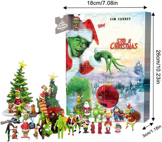 Discover Christmas funny character 2D Advent Calendar 2025, Grin 2D Advent Calendar, Christmas Countdown 2D Advent Calendar Gift Box With 24pcs