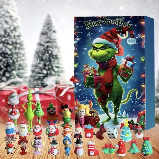 Discover Christmas funny character 2D Advent Calendar 2025, Christmas Countdown 2D Advent Calendar Gift Box With 24pcs