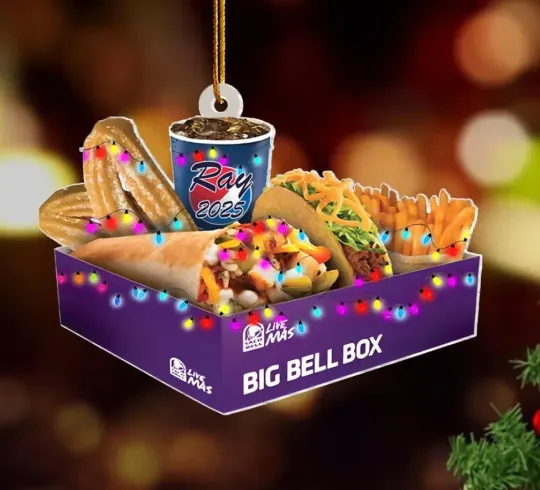 Discover Fast Food Christmas Ornament Taco Decor Mexican Food 2D Flat Acrylic Gift