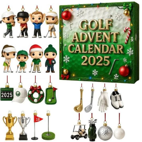Discover Golf Collection Advent Calendar, Gift For Golf Lover, Christmas Gift, Christmas Decoration, Blind Box Countdown Calendar