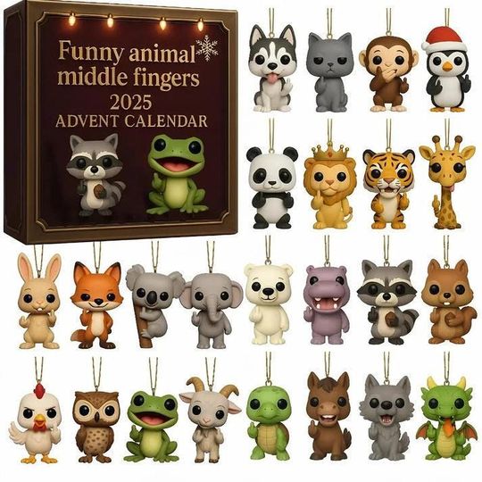 Discover Funny Animal Advent Calendar, Pendant Unique Christmas Countdown Calendar With Daily Surprise Gifts Halloween Surprise Box