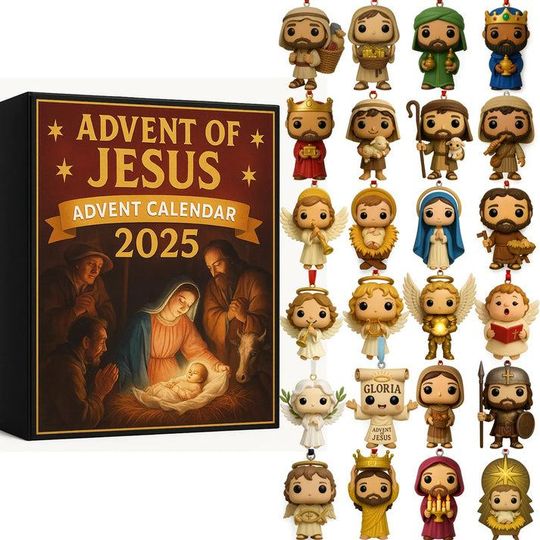 Discover Jesus Advent Calendar, Gift For Jesus Lover, Faith Based, Christian Home Decor, Christmas Countdown Calendar, Religious Gift