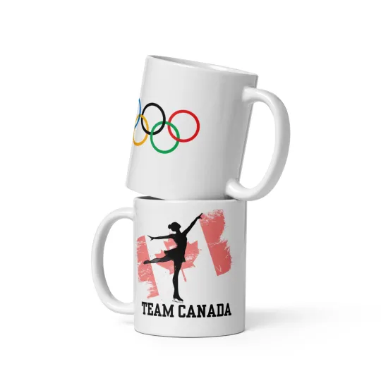 Discover Figure Skating Team Canada Mug 11 oz Olympic Milano 2026 Italy Ceramic