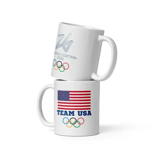 Discover Milan Cortina 2026 Winter Olympic Team USA Ceramic Mug 11 oz High Quality