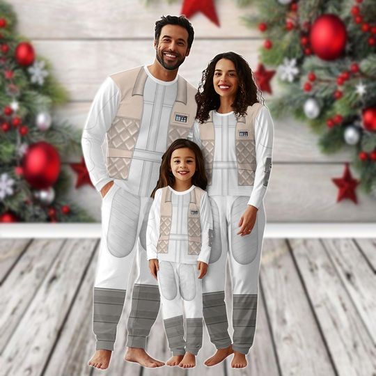 Christmas Princess Leia Family Pajamas Set, Star Wars Cosplay Pajamas, Matching Xmas Loungewear