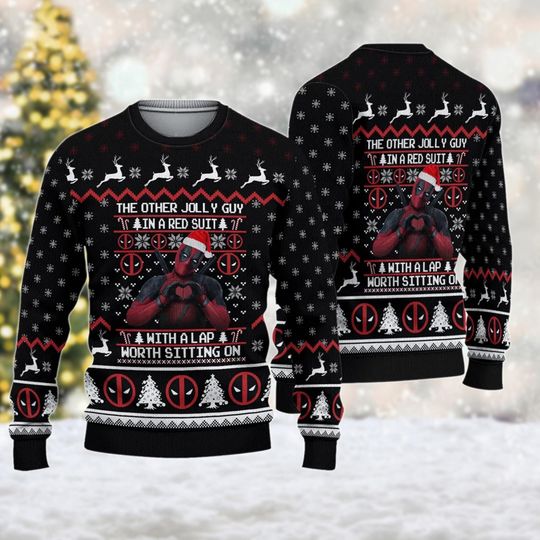 Discover Christmas Deadpool Sweatshirt, Deadpool Ugly Sweater, Superhero Christmas Holiday Shirt, Spider Xmas Party Shirt, Gift For Men Women Kid