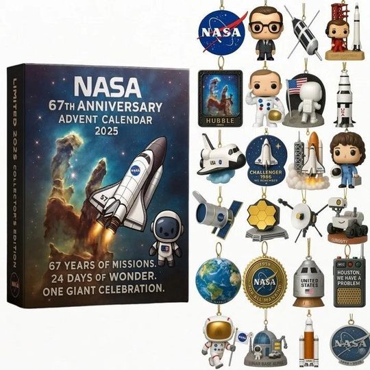 Discover Aerospace Anniversary Advent Calendar 2025, Christmas Gift for Science Lover, Space Shuttle Astronaut Fan, Gifts for Space Lovers