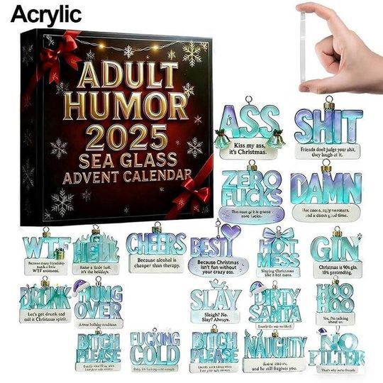 Discover Adult Humor Advent Calendar, Gift For Women Men, Funny Sarcastic Gift, Meme Gifts, Humor Quotes Christmas Countdown Calendar