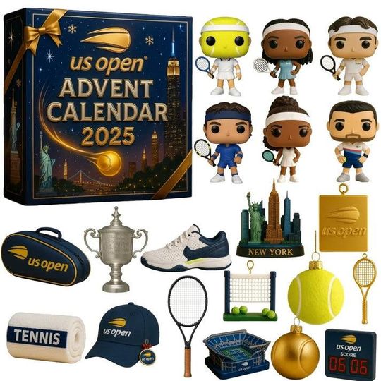 Discover US Open Tennis Advent Calendar, Gift For Tennis Lovers, Tennis Game, Gift For Women Men, Advent Countdown Calendar 2025