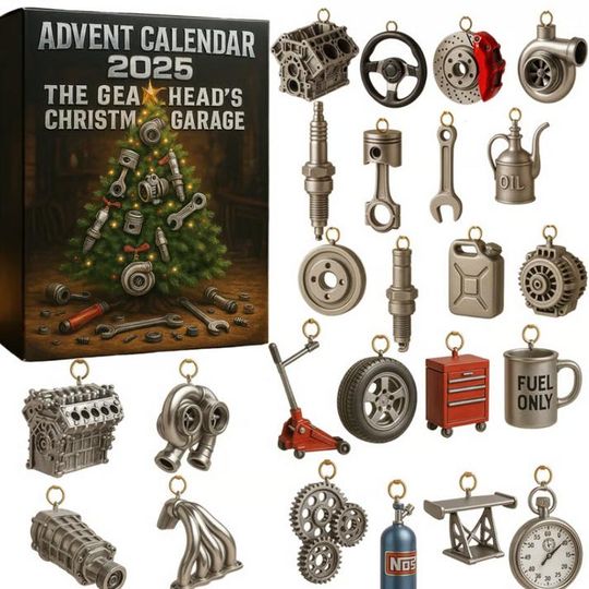 Discover Gearhead Garage Advent Calendar, Tools Garage Ornament, Tool Staging, Mechanic Repair Shop, Mechanic Gifts, Christmas Countdown Calendar