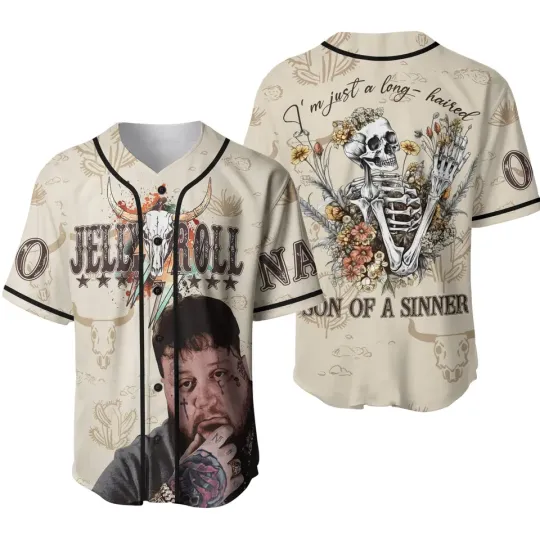 Discover Jelly Roll Baseball Jersey, Beautifully Broken Shirt, Tour 2025