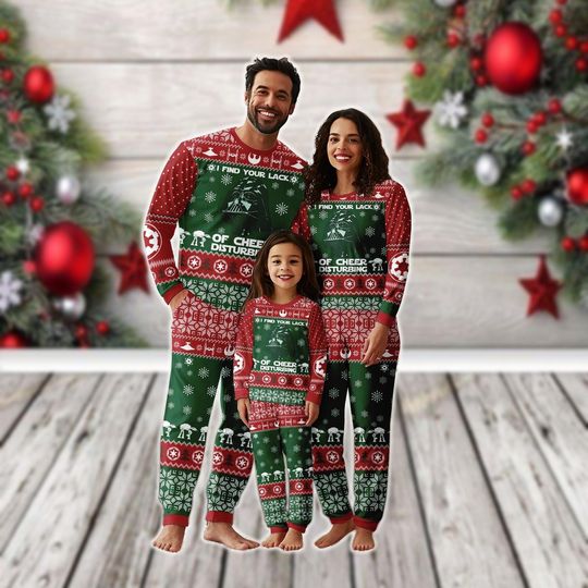 Discover Star Wars Darth Vader Family Pajamas Set, Christmas Holiday Loungewear, Funny Disney Xmas Lounge Set