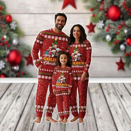 Discover Stay Golden Christmas Pajama Set for Adults and Family