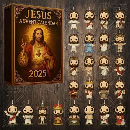 Discover 24 Jesus Story Ornaments Set | Christian Christmas Decorations | Nativity Figures Gift | Faith Collection Plastic Set