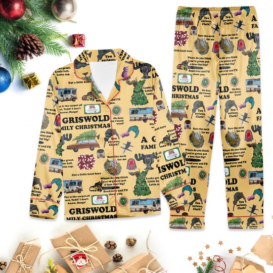 Discover Christmas Griswold Pajamas | Holiday Matching Family PJs | Funny Christmas Night Pajama Set