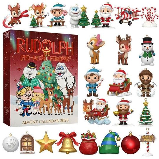 Discover Rudolph Reindeer Advent Calendar, Gift For Kids, Christmas Cartoon Movie, Family Gift, Christmas Countdown Calendar