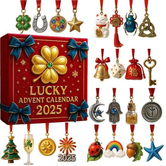 Discover Lucky Symbols Advent Calendar, Gift For Women Men, Christmas Birthday Gift Ideas For Family Member Him Her, Christmas Countdown Calendar