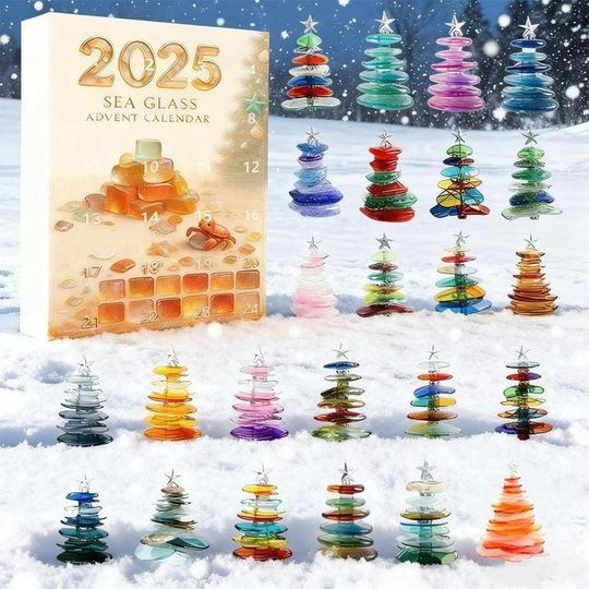Discover Sea Glass Tree Advent Calendar, Chirstmas Gift For Beach Lovers, Holiday Keepsake, Gift Unique Holiday Decor Gift For Kids