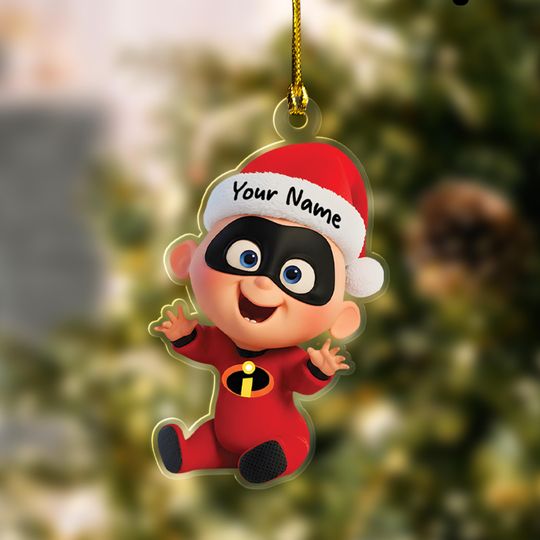 Personalized Jack Jack Incredibles Ornament, Incredibles Baby's First Christmas Ornament, Christmas Tree Decor, Gift for Kid